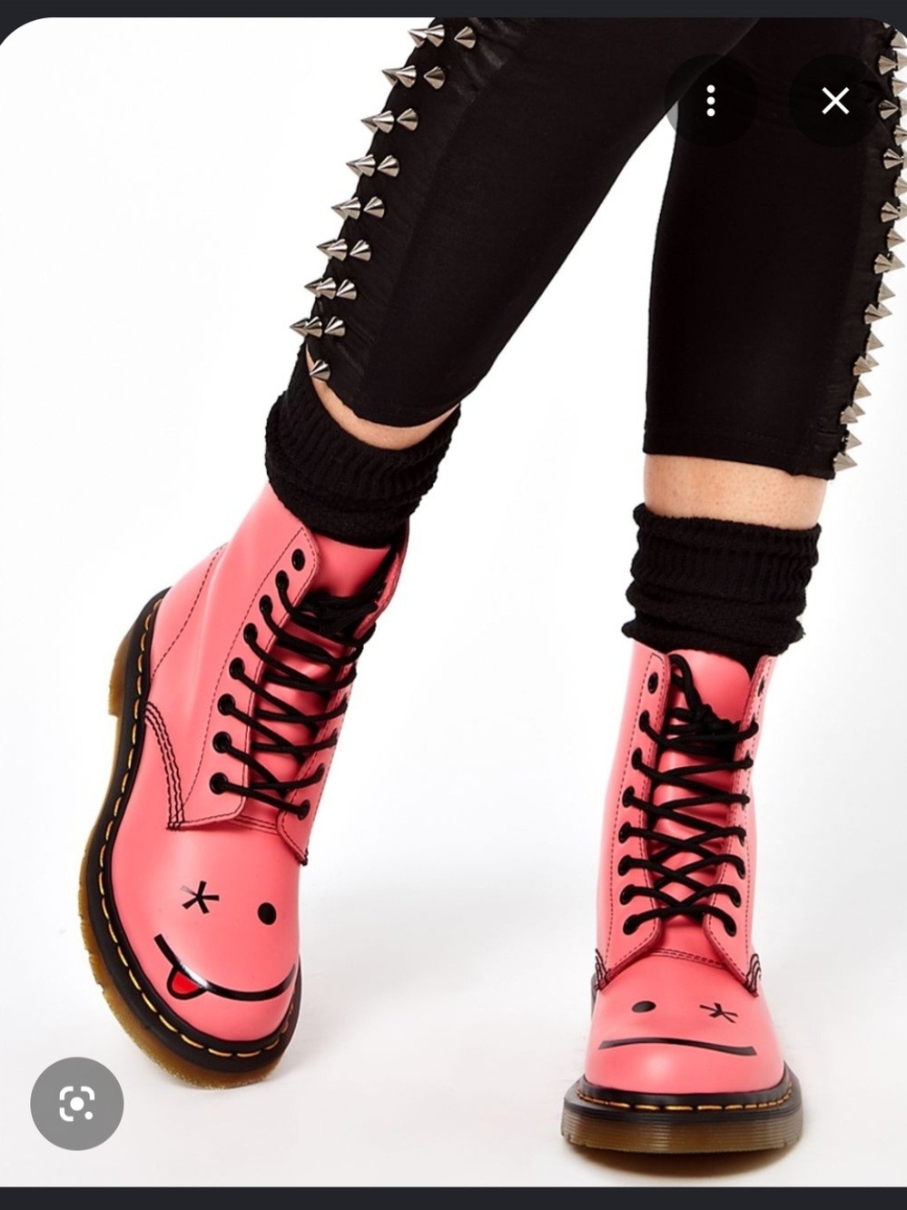 Dr. Martens Hincky Acid Pink Smile Wink Boots. Size 8